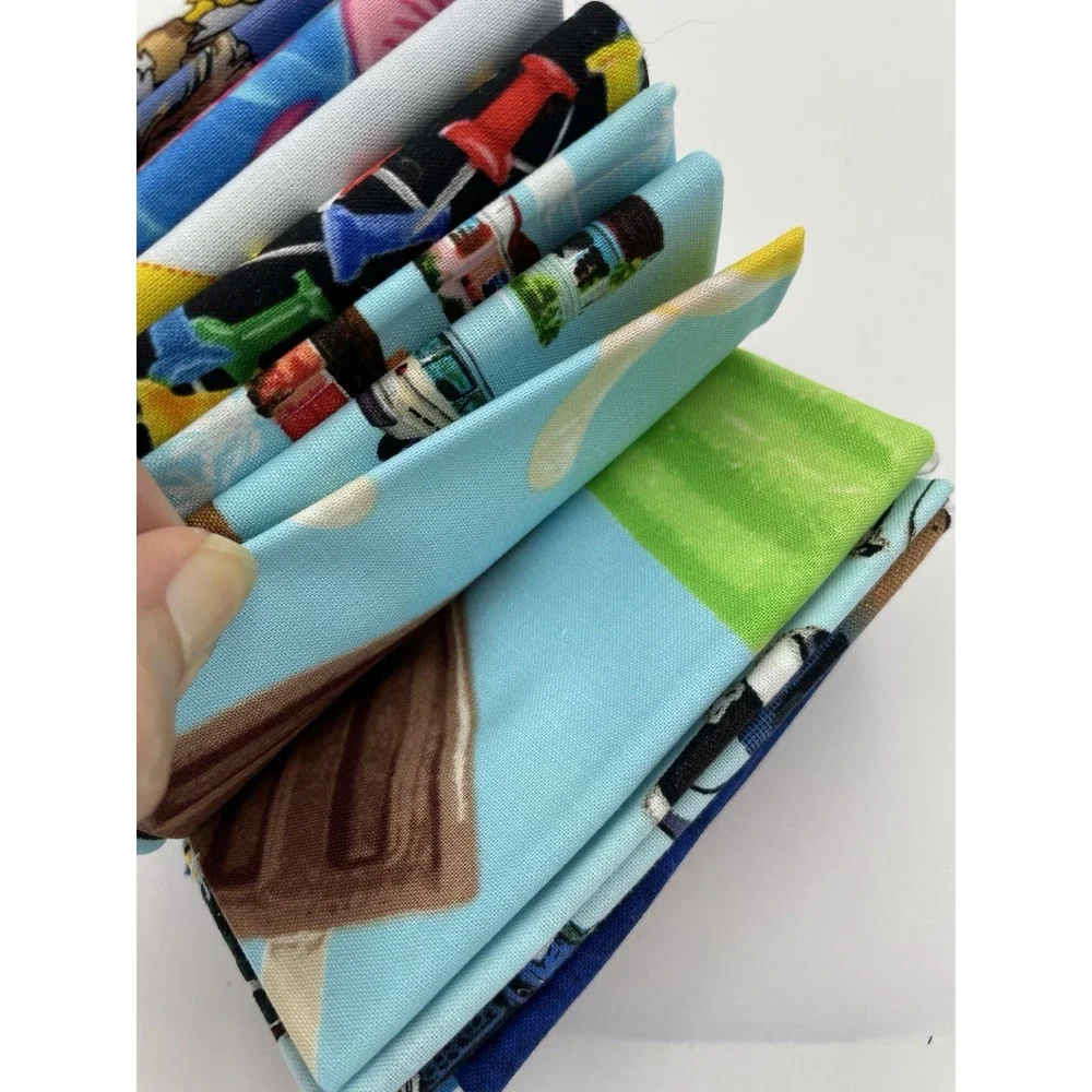 Benartex‎ Summer Vacation Prints 10 Fat Quarters Cotton Fabric New Bundle